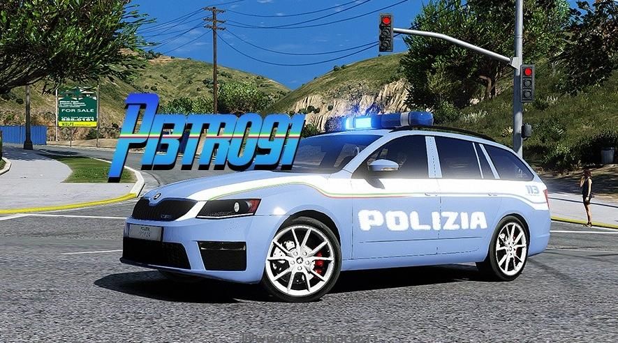 侠盗猎车手5「GTA5」Mod: Skoda Octavia - Polizia Italiana [4k]
