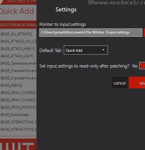 巫师3：狂猎MOD  Input.Settings补丁包