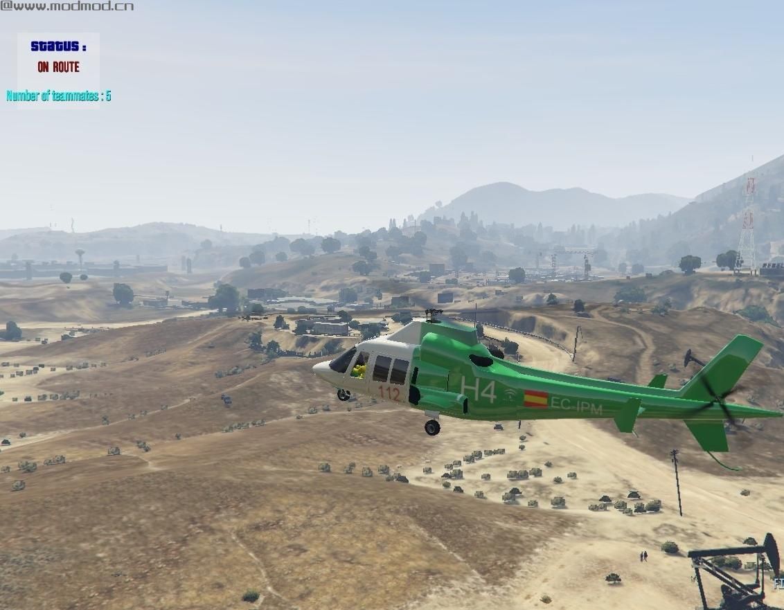 侠盗猎车手5「GTA5」Mod: Helic&oacute;ptero INFOCA / INFOCA Helicopter