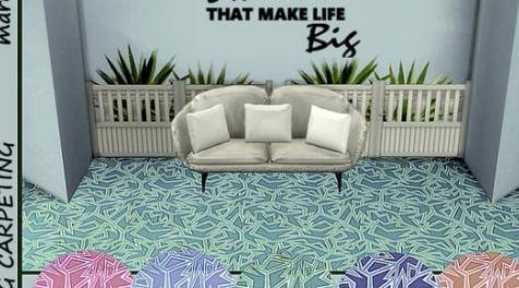 模拟人生4MOD Zig Zag Carpeting_marcorse 地毯