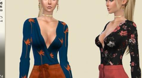 模拟人生4MOD Viviane jumpsuit 连身裤