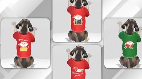 模拟人生4MOD Xmas&rsquo;s shirt for small dogs - Cats & Dogs needed 小狗衬衫