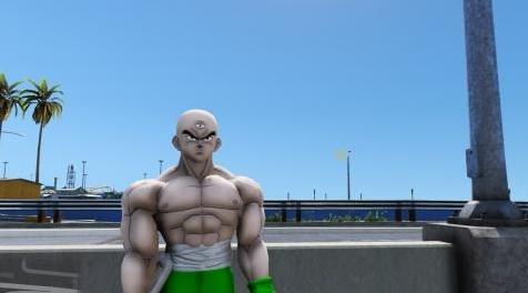 侠盗猎车手5「GTA5」Mod: Topless Tien / Tenshinhan - Base Form (Dragon Ball Z)