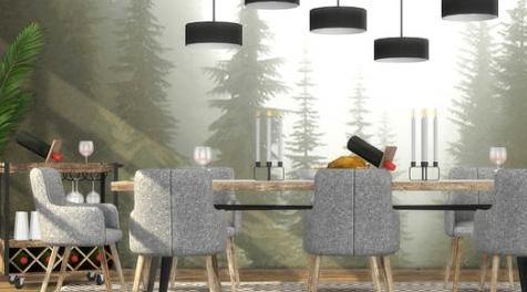 模拟人生4MOD Iron Dining Room 餐厅