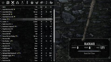 上古卷轴5：重置版MOD Blackjack - - 小偷武器SSE