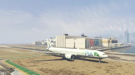 侠盗猎车手5「GTA5」Mod: Pakistan International Airlines PIA New Livery Boeing777-300