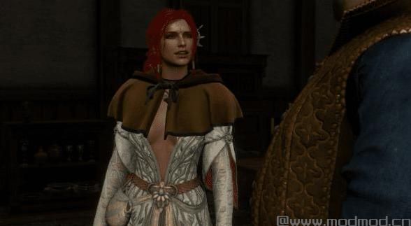 巫师3：狂猎MOD 特丽丝白色的DLC服装