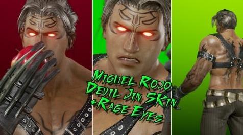 铁拳7MOD [Tekken 7 Skin] Miguel Devil Jin Skin+Rage Eyes