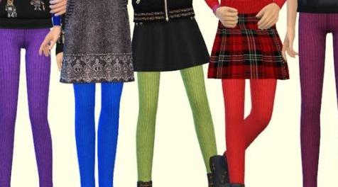 模拟人生4MOD Knitted Tights child female 针织儿童女裤