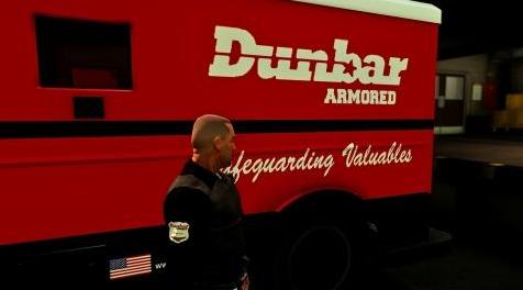 侠盗猎车手5「GTA5」Mod: Dunbar Armoured Truck Livery + Security Ped