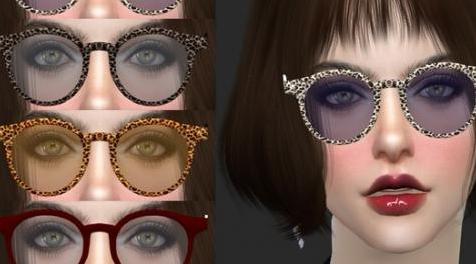 模拟人生4MOD S-Club ts4 WM Glasses FM 201806 眼镜