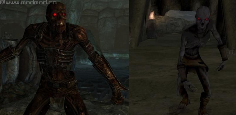 上古卷轴5：重置版MOD Solstheim的Cannibal Draugr（血月生物恢复项目）