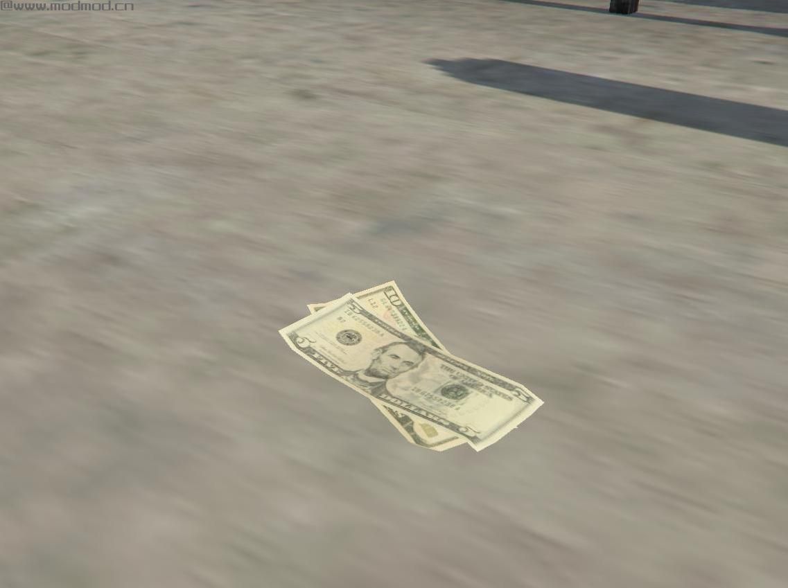 侠盗猎车手5「GTA5」Mod: Money Pickup US Dollars