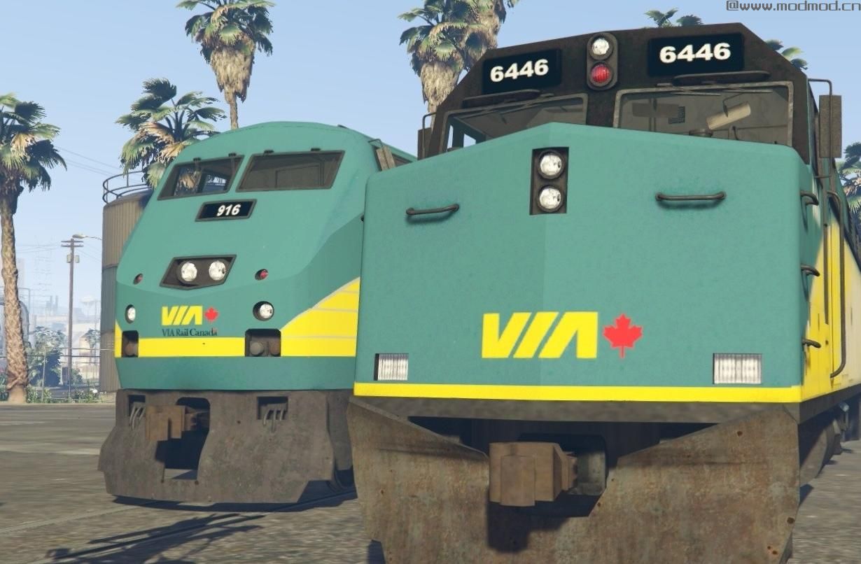 侠盗猎车手5「GTA5」Mod: Via Rail Livery for Walter&rsquo;s Overhauled Trains