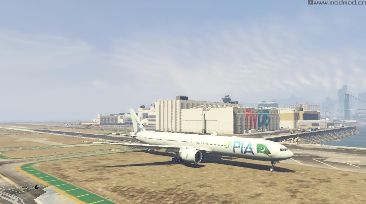 侠盗猎车手5「GTA5」Mod: Pakistan International Airlines PIA New Livery Boeing777-300