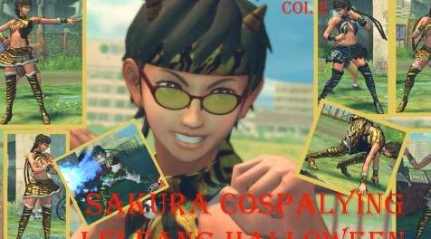 终极街霸4MOD Sakura cospalying Leifang Halloween