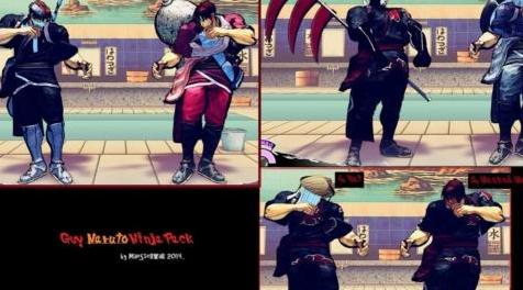 终极街霸4MOD GUY Naruto Akatsuki Ninja Pack