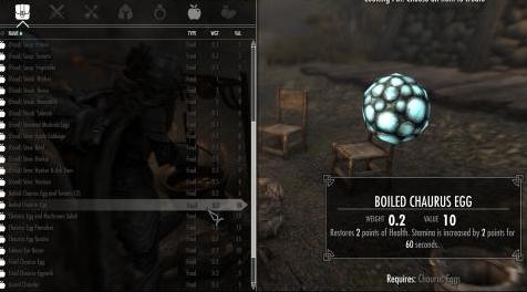 上古卷轴5：重置版MOD Chaurus Egg烹饪SSE