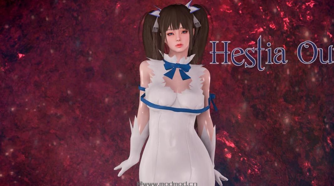 上古卷轴5：重置版MOD Hestia Outfit  -  CBBE SE  -  Bodyslide  -  Physics