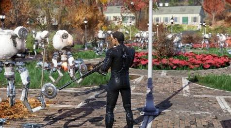 辐射76MOD Black Latex Wetsuit