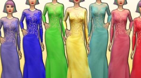 模拟人生4MOD Vanessa Dress - Get Famous needed 连衣裙