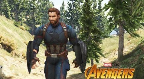 侠盗猎车手5「GTA5」Mod: Captain America (Avengers Infinity War) [Add-On]