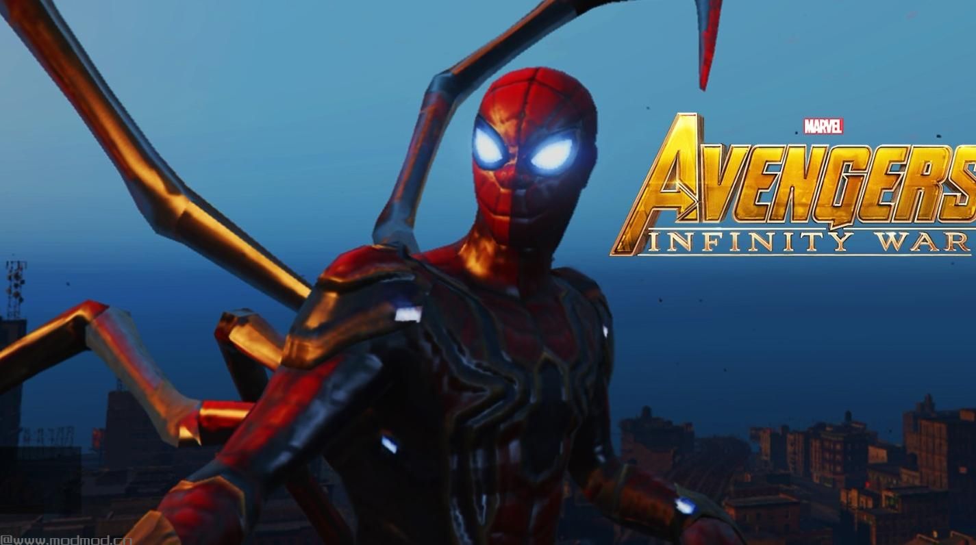 侠盗猎车手5「GTA5」Mod:  Iron Spider Infinity War [Fully Emissive Update]