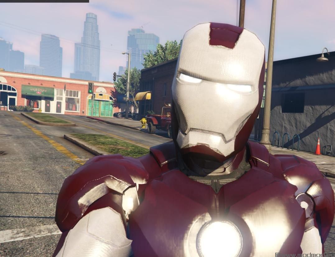 侠盗猎车手5「GTA5」Mod: Iron Man Red And White (Iron Man MK4 by JR59 Retexture)