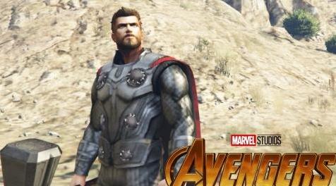 侠盗猎车手5「GTA5」Mod: Thor (Avengers Infinity War) [Turn on & off Cape]