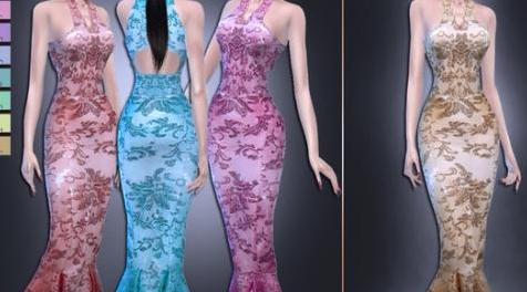 模拟人生4MOD Uxnia dress 连衣裙