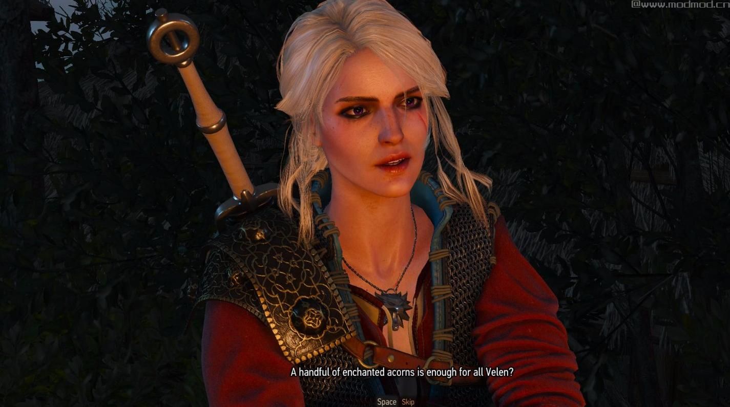 巫师3：狂猎MOD Ciri Geralt Yennefer不同的眼睛颜色