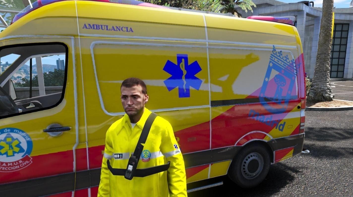 侠盗猎车手5「GTA5」Mod: UNIFORME SAMUR MADRID
