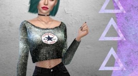 模拟人生4MOD MegaSims Converse Grey Sweater 毛衣