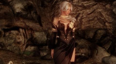 上古卷轴5：天际MOD 【Bodyslide】Black and Gold Robes 礼服一件