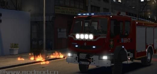侠盗猎车手5「GTA5」Mod: 雷诺Midlum 300.14 dXi救火车