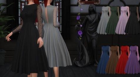 模拟人生4MOD Lurex Dress V2 连衣裙