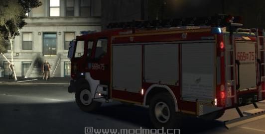 侠盗猎车手5「GTA5」Mod: 雷诺Midlum 300.14 dXi救火车