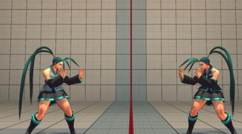 终极街霸4MOD Ibuki cosplaying Miku