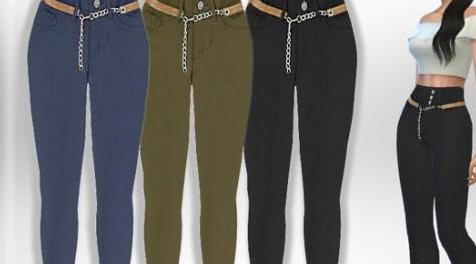 模拟人生4MOD Belted Pants 裤子