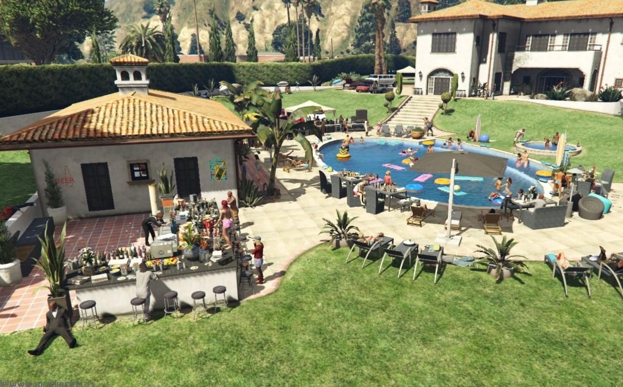 侠盗猎车手5「GTA5」Mod: 泳池派对不同的动画