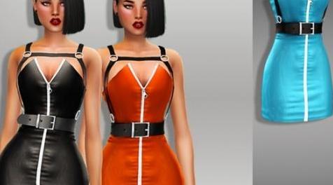 模拟人生4MOD Belaloallure_Zoe Harness Dress 吊带连衣裙