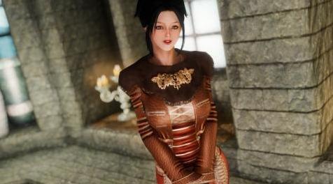 上古卷轴5：重置版MOD Ov Leather Armor - CBBE BodySlide (Physics)