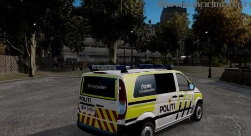 侠盗猎车手5「GTA5」Mod: 梅赛德斯Vito2014 双色 挪威警车