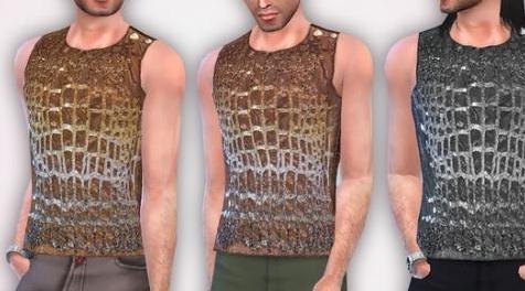 模拟人生4MOD Sequin Embellished Tank 亮片开衫衣