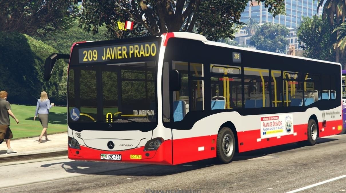 侠盗猎车手5「GTA5」Mod: Peru Bus Corredor Javier Prado 209