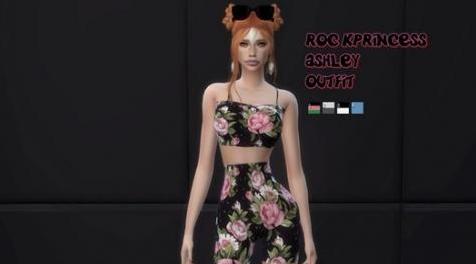 模拟人生4MOD Ashley Outfit 花衣服