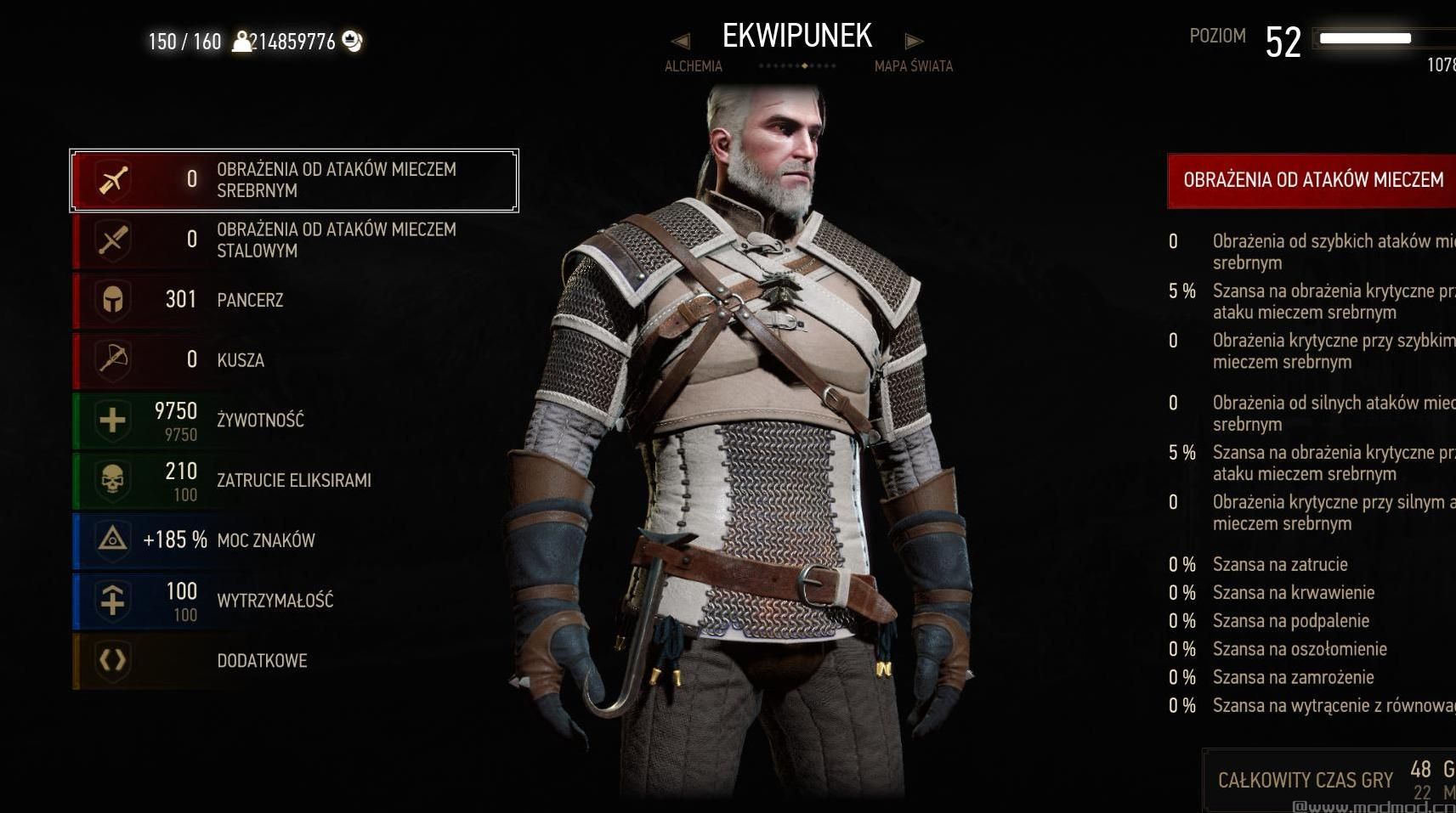 巫师3：狂猎MOD Kaer Morhen Armor蓝色线条修复 (Dye)