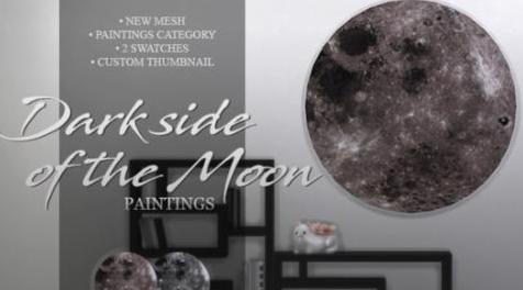 模拟人生4MOD Dark side of the Moon paintings 月亮挂饰