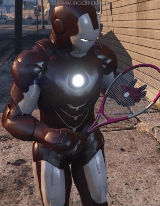 侠盗猎车手5「GTA5」Mod: Iron Man Red And White (Iron Man MK4 by JR59 Retexture)