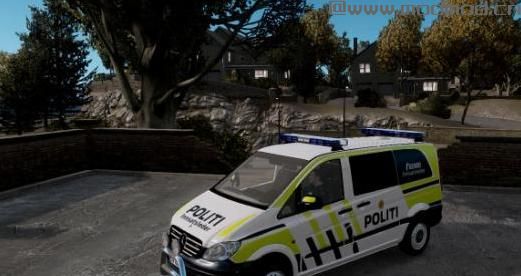 侠盗猎车手5「GTA5」Mod: 梅赛德斯Vito2014 双色 挪威警车